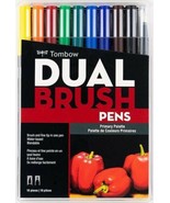 Tombow Professional Dual Brush Pens (9 plus blender pen) Primary Palette... - £13.63 GBP