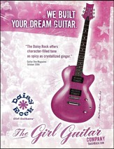 Daisy Rock Guitars Candy Atomic Pink Girl Guitar ad 8 x 11 advertisement print - £3.57 GBP