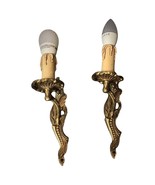 Pair of Vintage Brass Wall Sconces – Classic Design - 2Y60 - $145.52