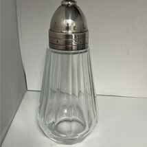 CHRISTOFLE FRANCE SILVERPLATE AND GLASS 6.5 INCH TALL MUFFINEER OR SUGAR... - $80.80 CAD