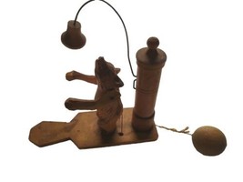 Vintage Wooden Wood Russian Figurine Bear Bogorodskoye Carved Bear Showe... - £23.69 GBP