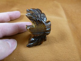 Y-BIR-EA-FL-566 brown Tiger&#39;s eye flying EAGLE eagles bird gemstone gem ... - $14.01