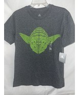 Star Wars Yoda T Shirt Men&#39;s Small Gray Lime Green Graphic Disney T Shir... - $336.12 MXN