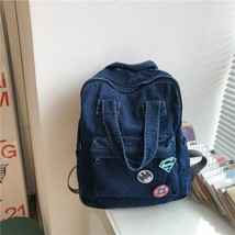 New Fashion Women&#39;s Backpack Denim Travel Backpacks College Student School Bag f - £83.63 GBP