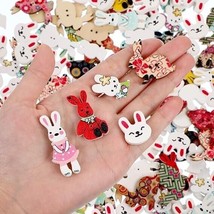 Bunny Rabbit Buttons Easter Jewelry Making Sewing Supplies Assorted Lot ... - $14.84