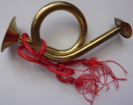 Vintage Brass French Horn Ornament  - £5.52 GBP