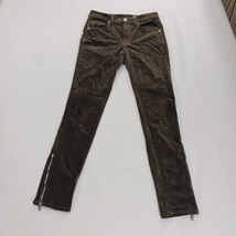 Rag & Bone Women’s Olive Velvet Zipper Leg Corduroy Pants Size 25 Made In USA image 15