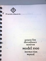 Franklin Electric Model 3500 Power Line Disturbance Monitor  Instruction... - $125.00