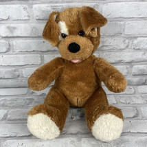 Build A Bear Puppy Dog 16&quot; Plush Brown With Tan Eye Spot Stuffed Animal Toy - $15.20