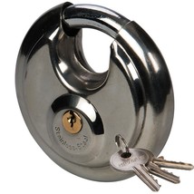 Stainless SteelPadlock Heavy Duty Secure Outdoor Disc Lock Waterproof 70... - $191.72 MXN