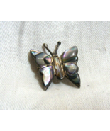 Vintage Mexico Sterling 925 Signed Butterfly Pin Brooch Mother of Pearl ... - €84,43 EUR