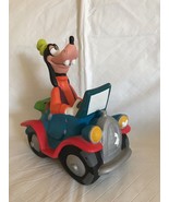 Vintage Plastic Walt Disney Goofy Driving a Car Coin Bank Piggy Bank w/S... - £23.57 GBP