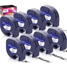 8 Pack Compatible Label Tape Replacement For Dymo Letratag Refills Lt Cl... - £30.36 GBP