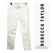 Rebecca Taylor Dracie Jeans White Size 29  Straight Leg Classic Summer Designer - £50.91 GBP