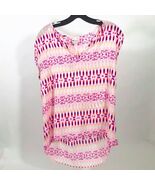Stylus Boho Print Hi-Low Multi-Color Blouse Wms Size Small - $20.05 CAD