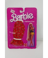 Mattel 1986 Barbie Fashion Fun Clothing 2864 Red Flower Dress - $27.15 CAD