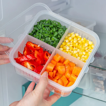 4/6 Grid Refrigerator Storage Box Fridge Vegetable Fruit Organizer Drain... - £13.54 GBP+