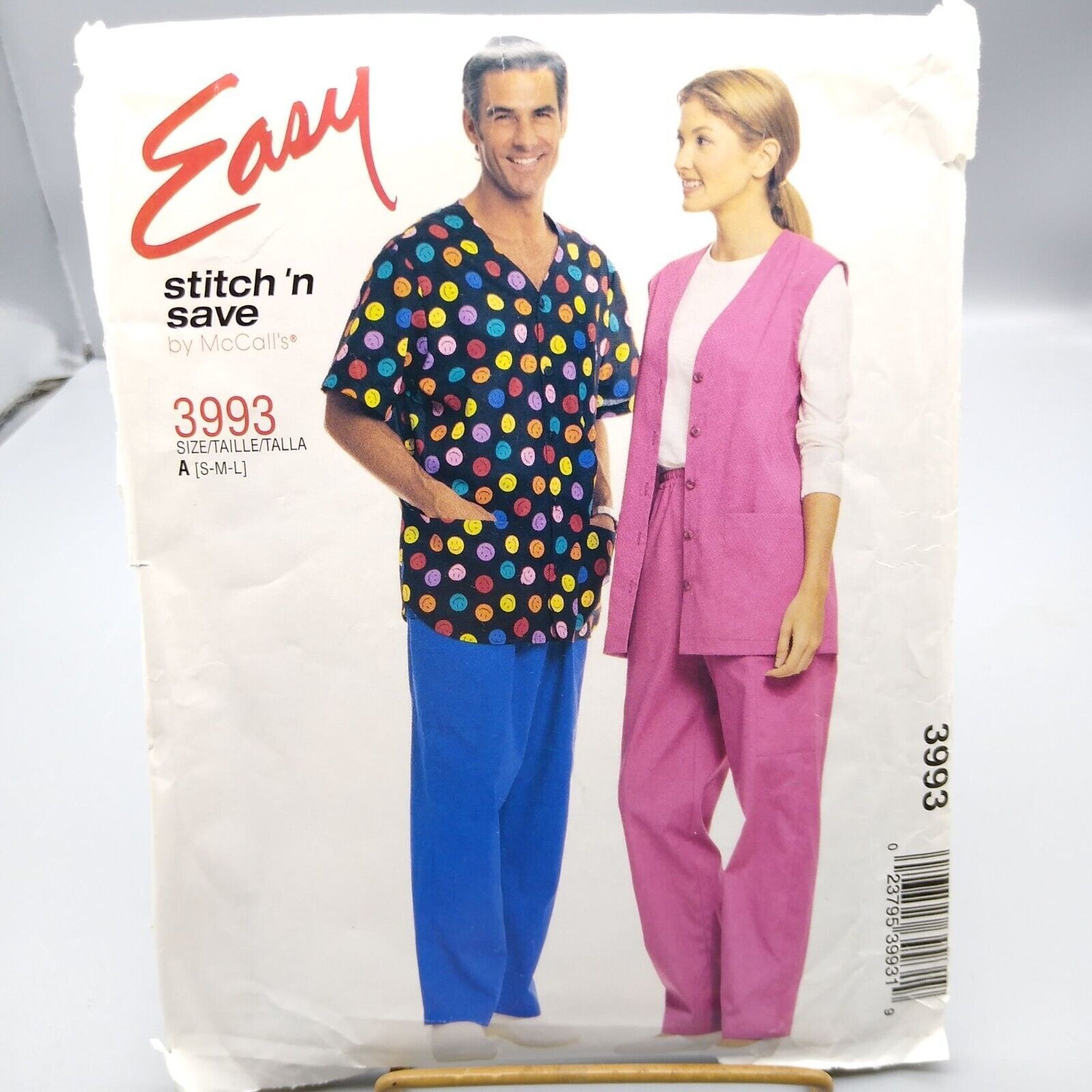 UNCUT Vintage Sewing PATTERN McCalls 3993, Misses and Mens Stitch N Save 2003 - $17.42