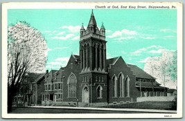 Church of God Shippensburg Pennsylvania PA UNP Unused WB Postcard D14 - £2.32 GBP