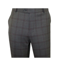 Men Renoir Suit Super 140 Wool Side Vent Classic Fit English Plaid 559-2 Gray image 9