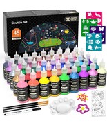 Shuttle Art Fabric Paint Set 45 Colors 3D Permanent Paint with Brushes P... - $48.97