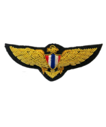 THAILAND AIR FORCE PILOT GOLD BULLION WIRE WING  EXCELLENT QUALITY CP BR... - $18.75