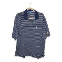 Ralph Lauren Polo Golf Shirt Sage Valley CC Men&#39;s Large Pima Cotton Blue Striped - £14.46 GBP