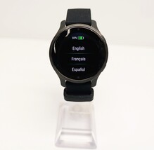 Garmin Venu 2S Fitness Smartwatch Slate Bezel with Black Silicone Band image 3