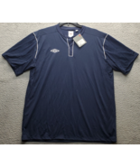 Umbro Seville SS JSY Soccer Jersey Mens XL Navy Stretch Short Sleeve Cre... - $33.46 CAD