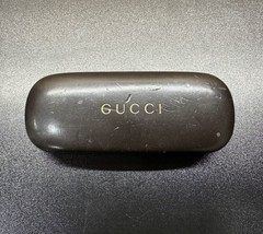 Gucci Sunglasses Eye Glasses Hard Shell Case Case Only Dark Brown Black ... - $19.37