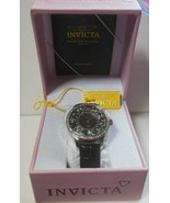 Women&#39;s INVICTA  Angel Watch Fusion Crystal Genuine Black Leather Band #... - $480.73 CAD
