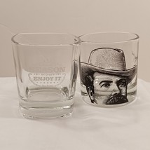 Set of 2 Vintage Jack Daniel&#39;s Collectible Old #7 Whiskey Glasses Barware USA - £14.24 GBP