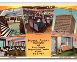 Hotel Avery Multiview Boston Massachusetts MA Linen Postcard Y13 - £4.49 GBP