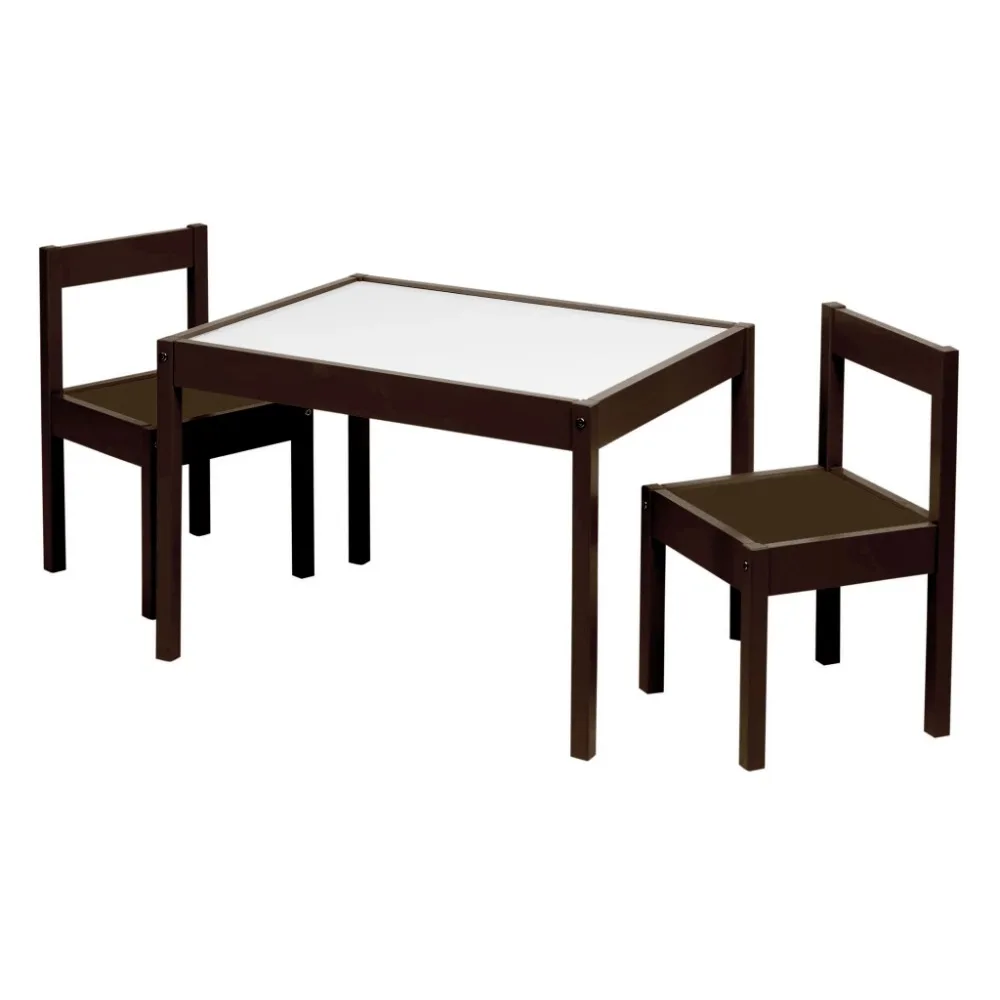 Your Zone Child 3-Piece Table and Chairs Set, in Espresso Age Group 1 to... - $81.14