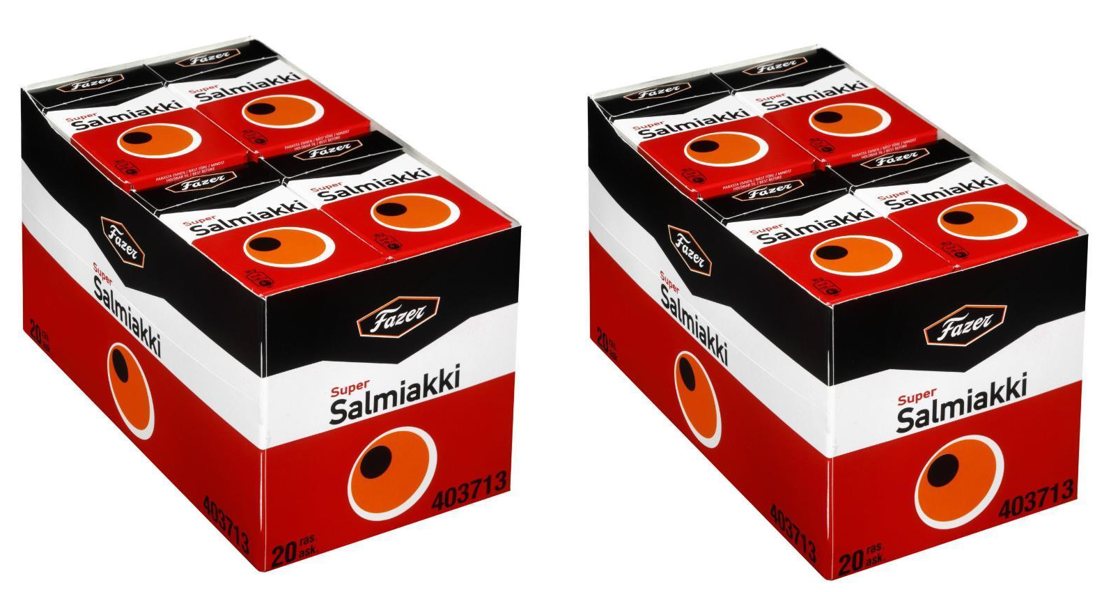 FAZER 40 x38g SUPER SALMIAKKI LOT Finland (two retail packs) - $98.99