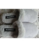Glamorous ~ Plush Faux Fur Trim Slipper ~ Size Medium (7/8) ~ Lt. Grey i... - $30.69 CAD
