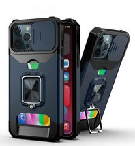 for Google Pixel 9 (Color: Blue) Shockproof Ring Holder Hard Back Hard S... - $834.34 MXN