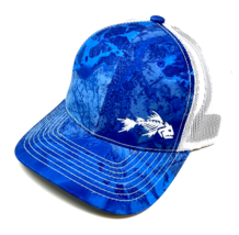 Realtree Bonefish Fishing Blue White Curved Bill Mesh Trucker Snapback Hat Cap - £13.51 GBP