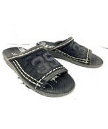 True Religion Men&#39;s Size 10 Sandals Black Canvas Slipon Horseshoe Comfor... - £34.17 GBP