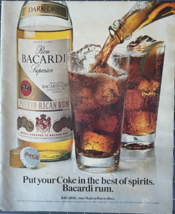 1986 Bacardi Rum Vintage Print Ad Put Your Coke In The Best Of Spirits - £10.03 GBP