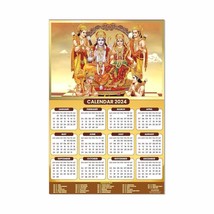 Hindu Lord Ram Darbar Wall Monthly Calendar 2024-12” x 18 Inch - £18.87 GBP