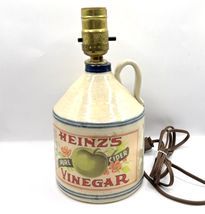Heinz&#39;s Vinegar Jug Crock Lamp Artist Signed VTG Americana 1989 No Shade... - $86.85