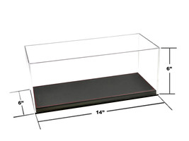 Showcase Acrylic Display Case with Black Synthetic Leather Base &quot;Mijo Exclusives - £49.25 GBP