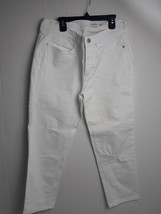 Studio By Denim &amp; Co. White Distressed Jeans Womens Size 10P - $194.51 MXN