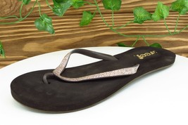Reef Sz 8 M Brown Flip Flop Synthetic Women Sandals - £13.19 GBP