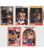 Atlanta Hawks Signed Lot of (5) Trading Cards - Augmon, Koncak, Levingston - £7.98 GBP