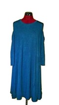 Style &amp; Co A Line Dress Rich Teal Women Size XL Cold Shoulder - £26.10 GBP