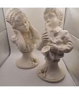 Vintage 1971 Universal Statuary Boy and Girl music bust - £10.57 GBP