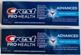 Lot Of 2 Crest Pro Health Advanced Deep Clean Mint Toothpaste 3.5oz Exp ... - £11.21 GBP