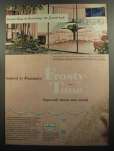 1952 Wamsutta Frosty-Tone Supercale Sheets and Towels Advertisement - £14.73 GBP